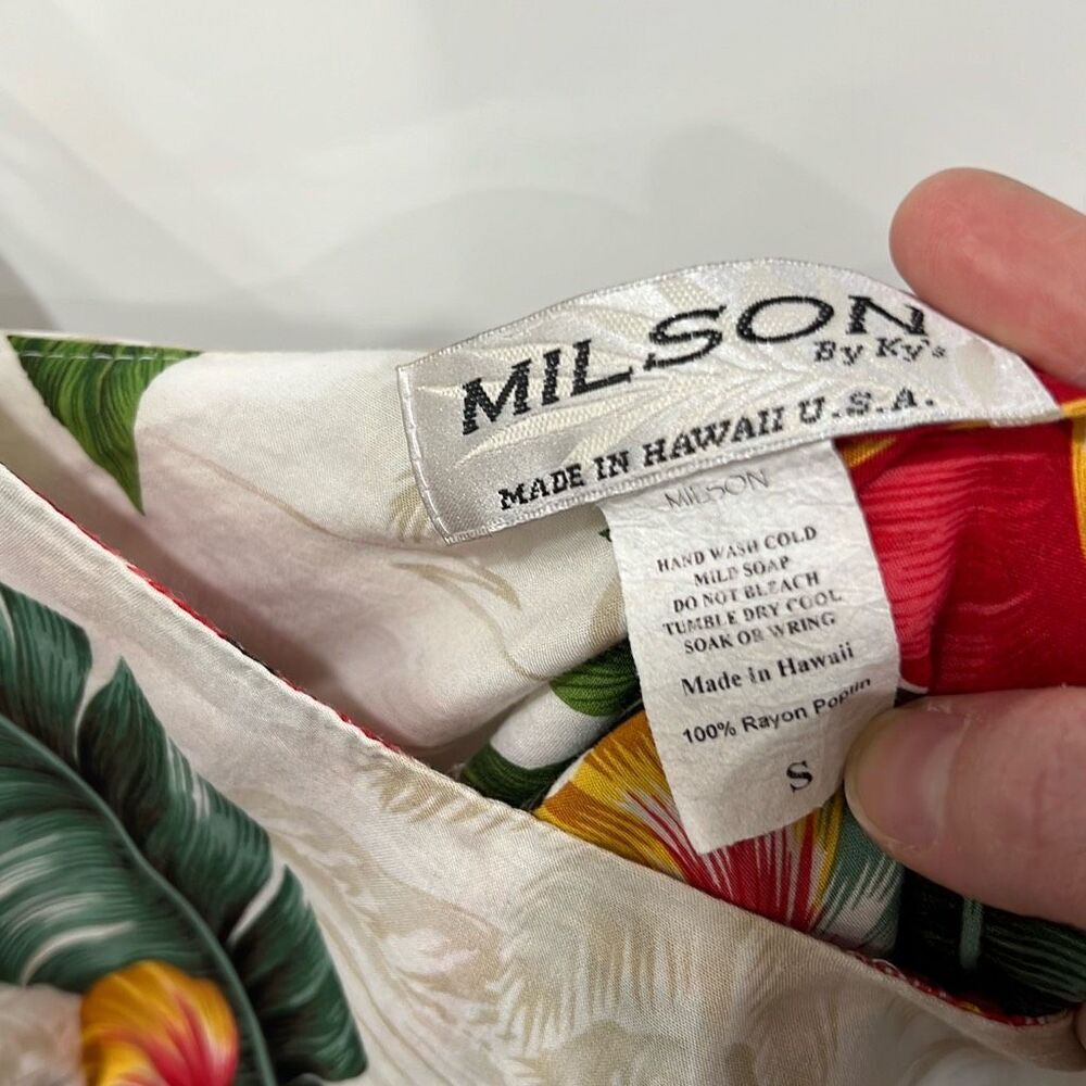 Vintage tropical floral made in Hawaii midi dress - Picture 5 of 6